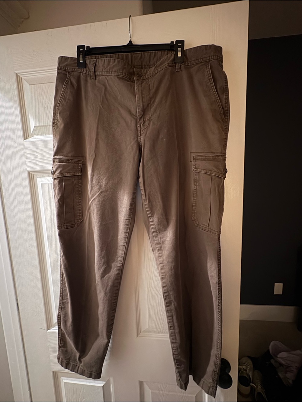Mango Men's Cargo Pants in Taupe Brown